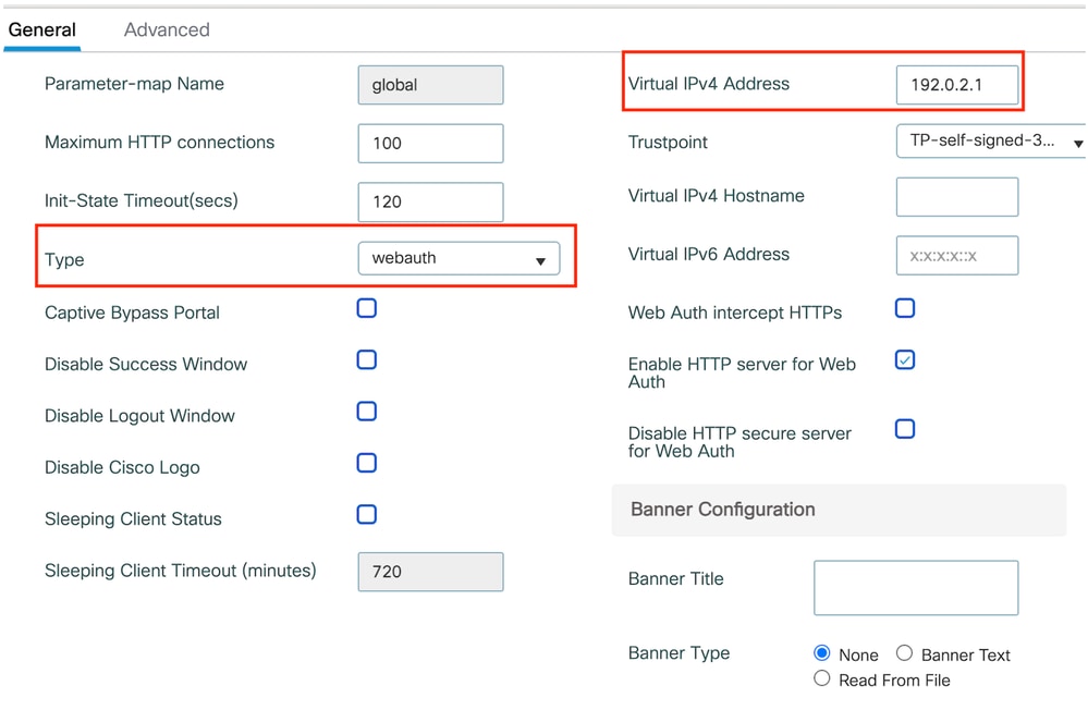 Web Parameter map