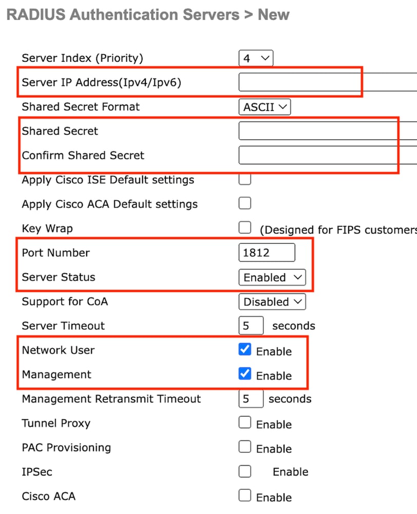 Configurazione server