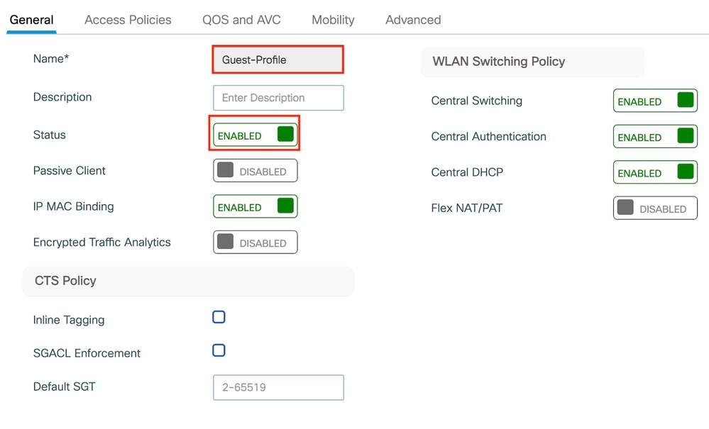 Policy Profile