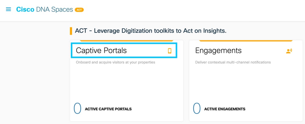 Captive Portal Page on DNA Spaces