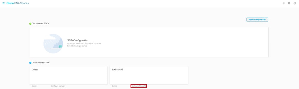 Configure Manually the SSID