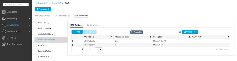 MAC Addresses in Device Authentication