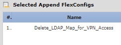 FlexConfig objects list.