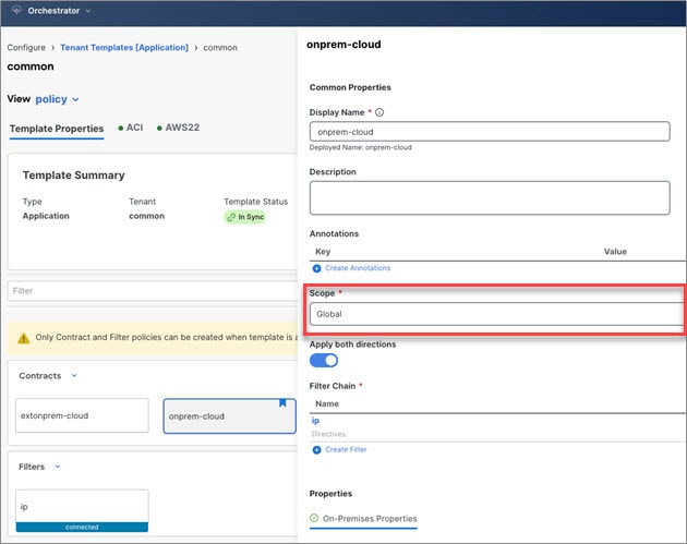 Configure Contracts and Filter