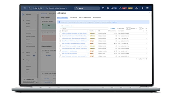 Intersight Workload Optimizer dashboard on laptop screen