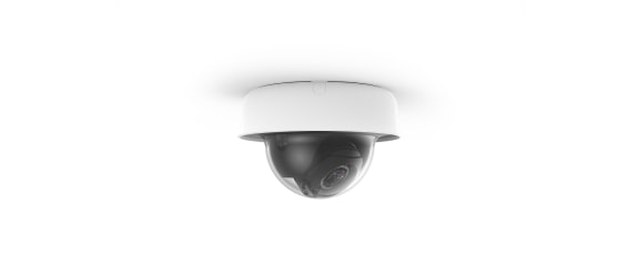 Side view 1 of ceiling-mounted Cisco Meraki MV22 smart camera